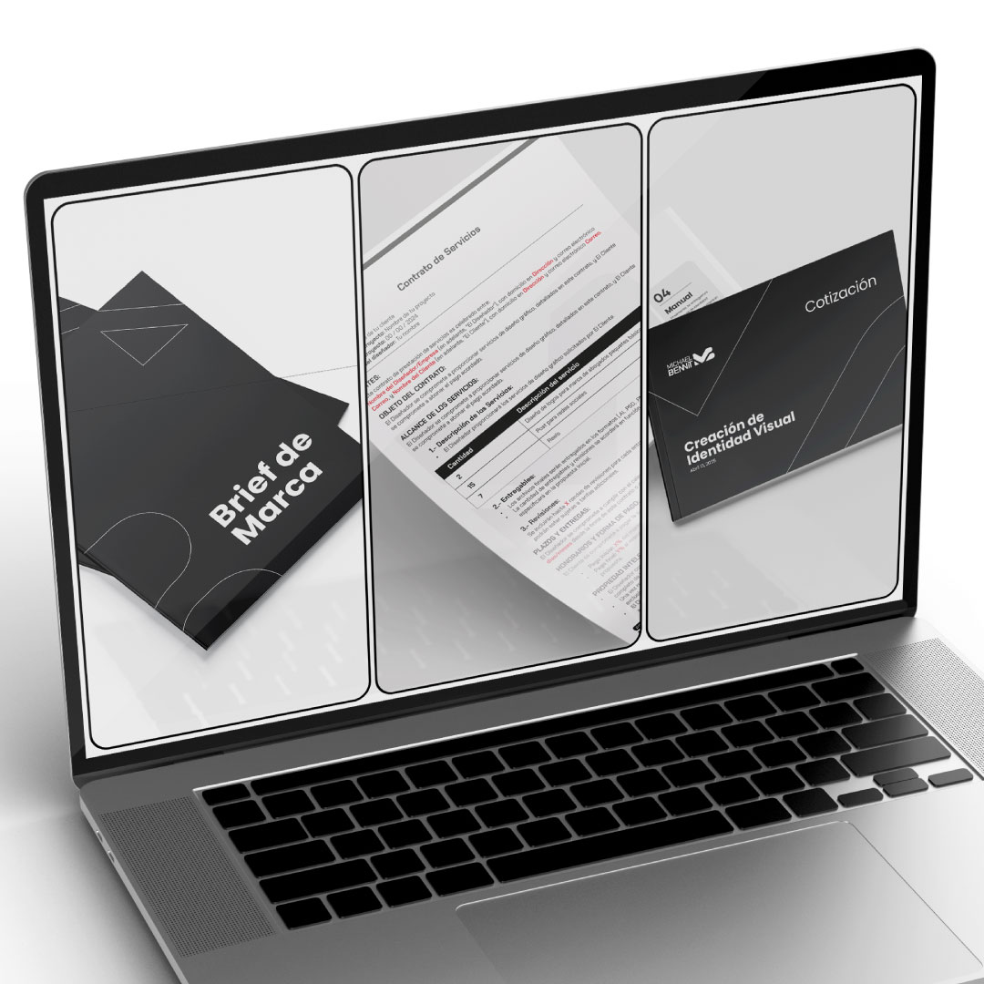 Pack Profesional de Marca plantillas de Estrategia de Marca + Contrato + Cotización de Identidad Visual