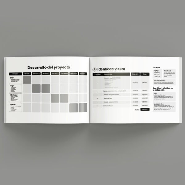 Pack Branding Completo plantillas de Cotización de Identidad Visual + Estrategia de Marca + Manual de Identidad - Imagen 3